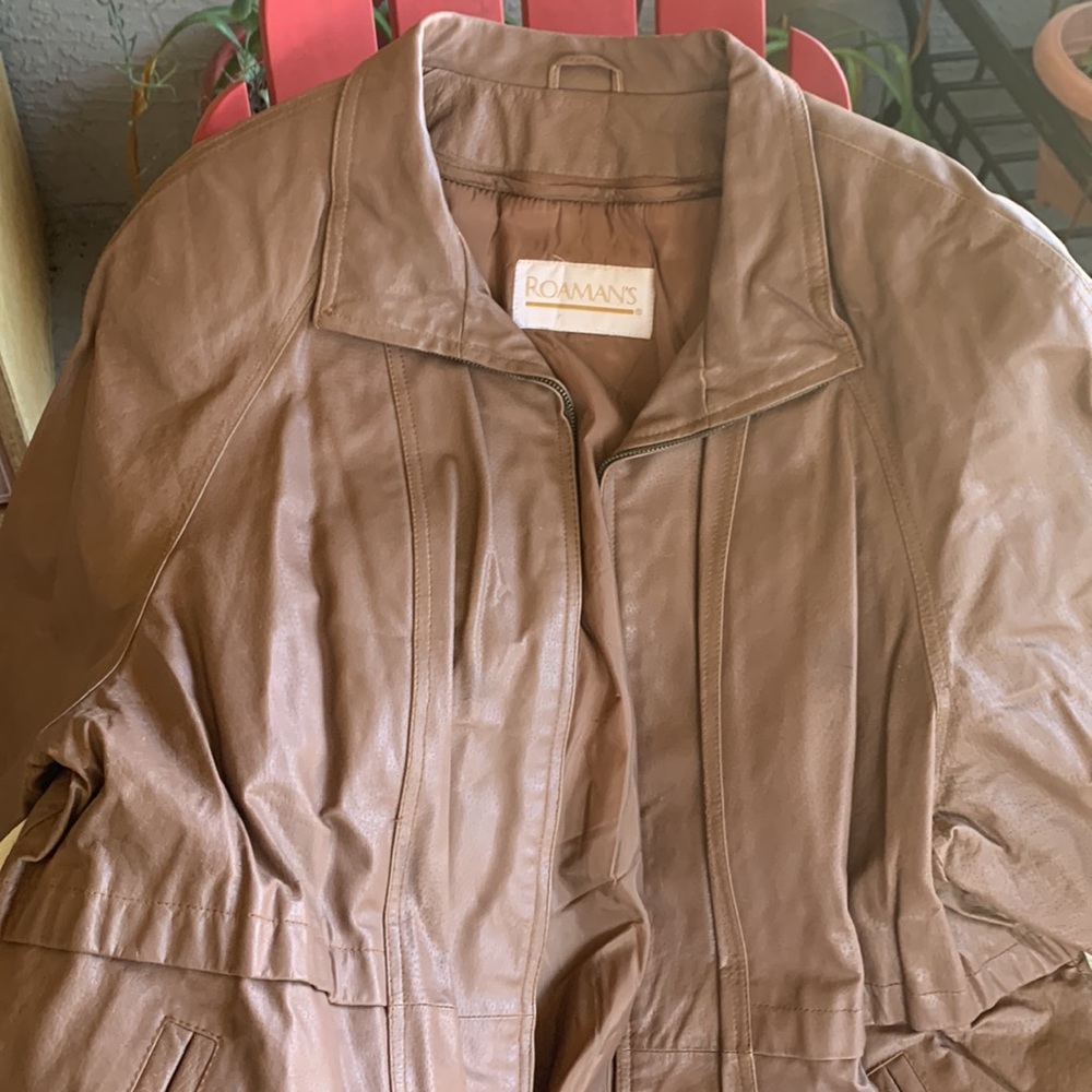 Genuine, leather coat - Roaman’s. Quality workmanship.